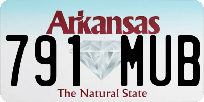 AR license plate 791MUB