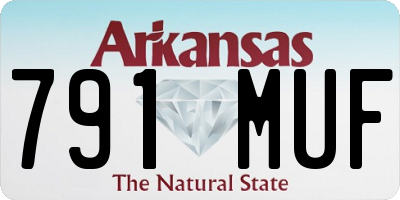 AR license plate 791MUF