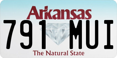 AR license plate 791MUI