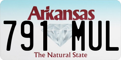 AR license plate 791MUL
