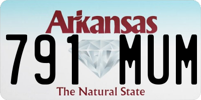 AR license plate 791MUM