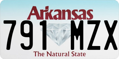 AR license plate 791MZX