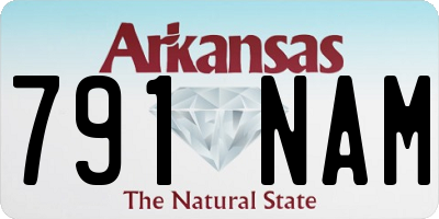 AR license plate 791NAM
