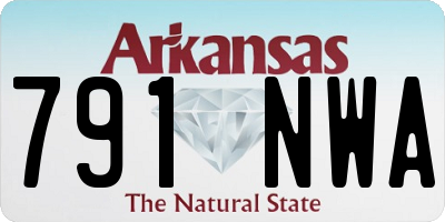 AR license plate 791NWA