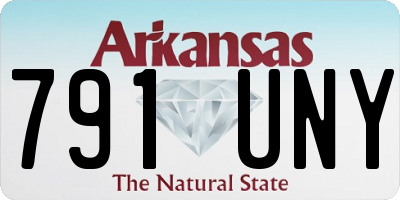 AR license plate 791UNY