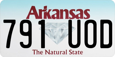 AR license plate 791UOD