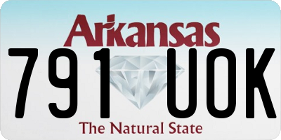 AR license plate 791UOK