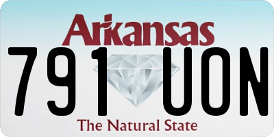 AR license plate 791UON