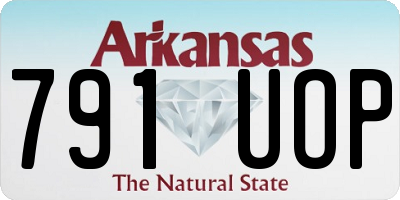 AR license plate 791UOP