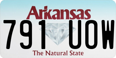 AR license plate 791UOW