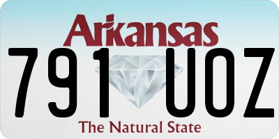 AR license plate 791UOZ