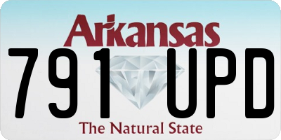 AR license plate 791UPD