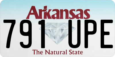 AR license plate 791UPE