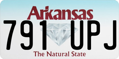 AR license plate 791UPJ