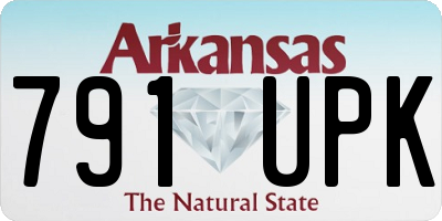 AR license plate 791UPK