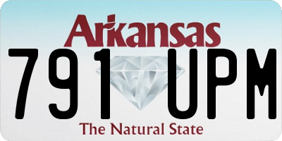 AR license plate 791UPM