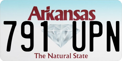 AR license plate 791UPN