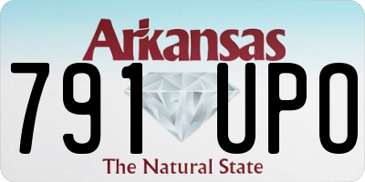 AR license plate 791UPO