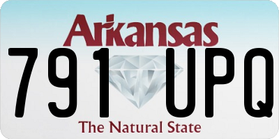 AR license plate 791UPQ