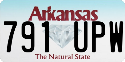 AR license plate 791UPW