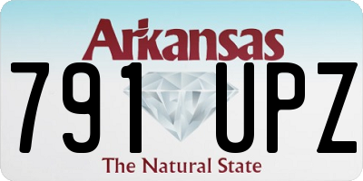 AR license plate 791UPZ