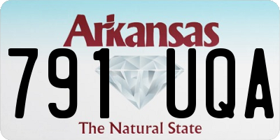 AR license plate 791UQA