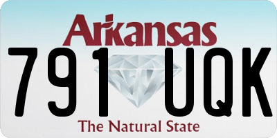 AR license plate 791UQK