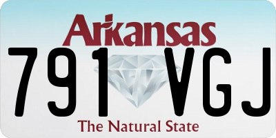 AR license plate 791VGJ