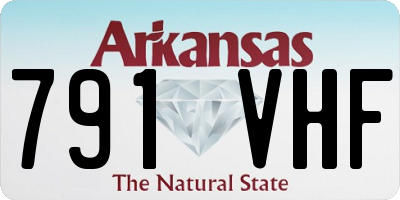 AR license plate 791VHF