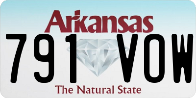 AR license plate 791VOW