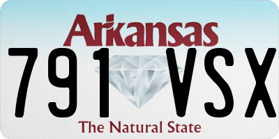 AR license plate 791VSX