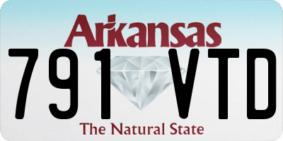 AR license plate 791VTD