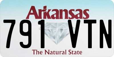 AR license plate 791VTN