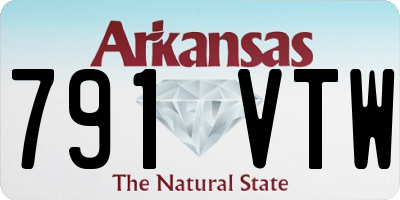 AR license plate 791VTW