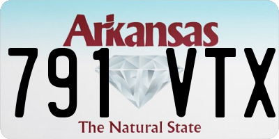 AR license plate 791VTX