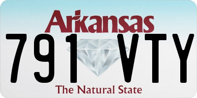 AR license plate 791VTY