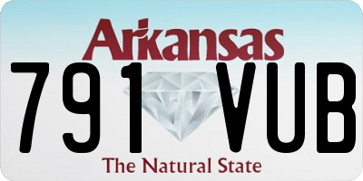 AR license plate 791VUB