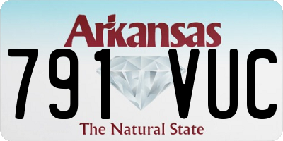 AR license plate 791VUC