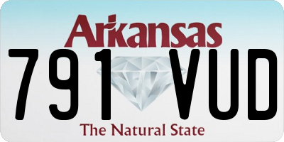 AR license plate 791VUD