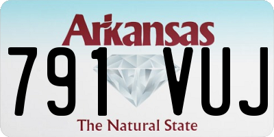 AR license plate 791VUJ