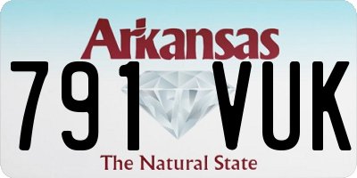 AR license plate 791VUK
