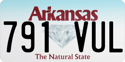 AR license plate 791VUL