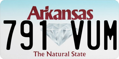 AR license plate 791VUM