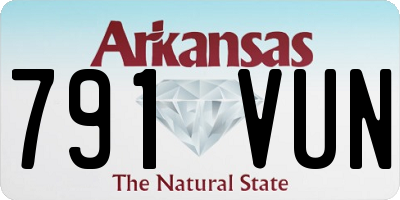 AR license plate 791VUN