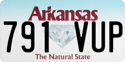 AR license plate 791VUP
