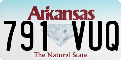 AR license plate 791VUQ