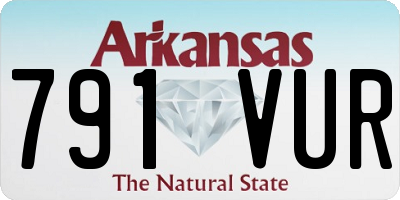 AR license plate 791VUR