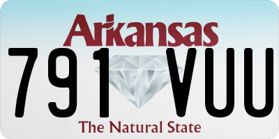 AR license plate 791VUU