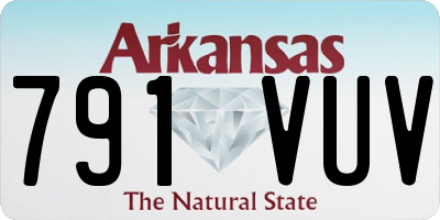 AR license plate 791VUV