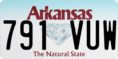 AR license plate 791VUW